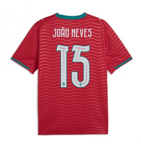 Portugalsko Joao Neves #15 Domácí Dres MS 2026 Krátký Rukáv Portugalsko Joao Neves #15 Domácí Dres MS 2026 Krátký Rukáv